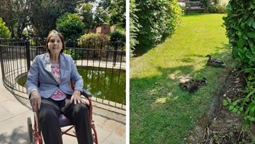 Enjoying a day in the sun at Boston care home